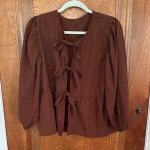 Elegant Brown Women's Top